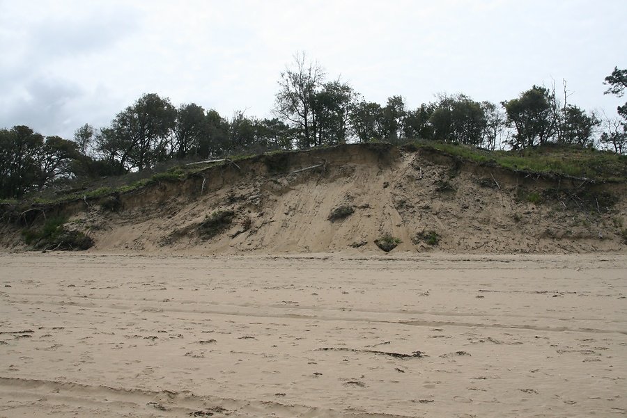 illustration de l'érosion des dunes par la mer